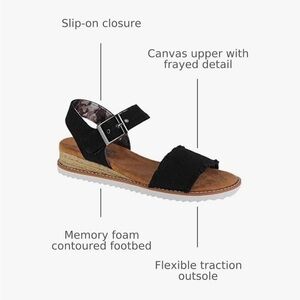 BOBS from Skechers Black and Tan Women's Sandals